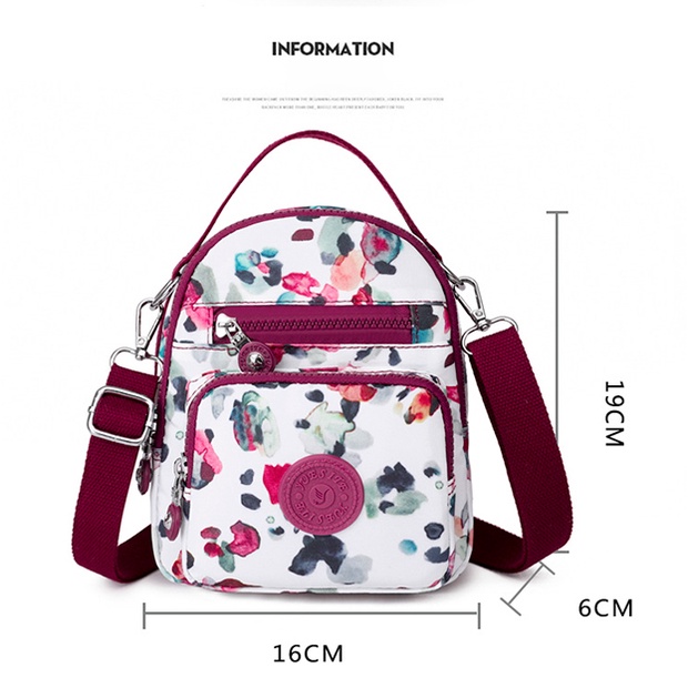 Túi Đeo Chéo Bằng Vải Nylon Siêu Nhẹ Nhiều Lớp Phong Cách Hàn Quốc Thời Trang Mới Cho Nữ