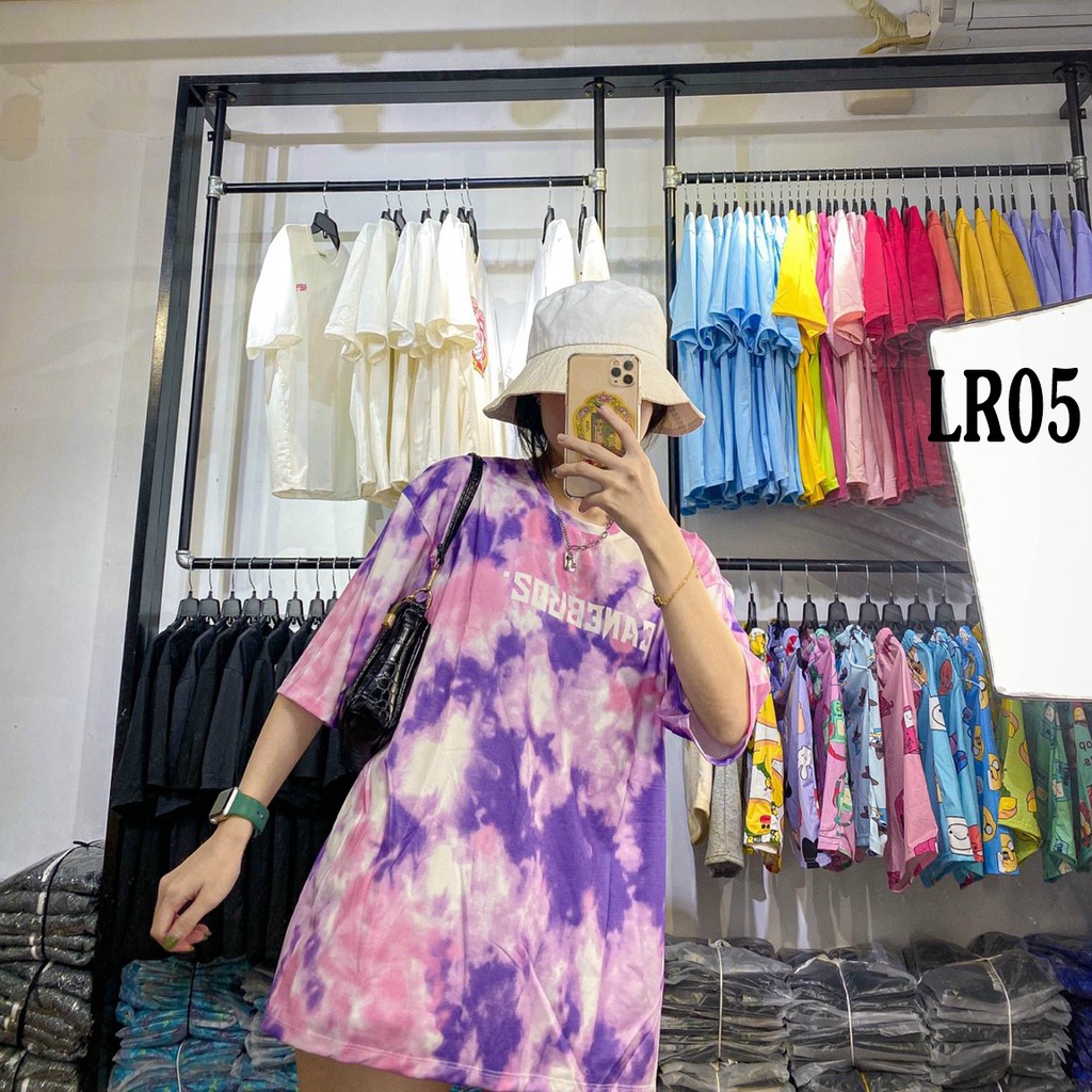 Áo thun loang màu 𝑭𝒓𝒆𝒆𝒔𝒉𝒊𝒑 Áo phông unisex LR05 vải cotton xượt poli co giãn thấm hút tốt, không xù lông