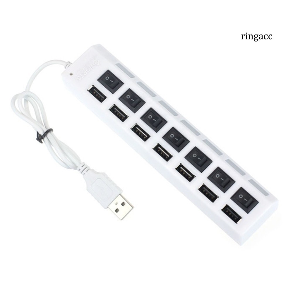 Bộ chia 7 cổng USB 2.0 có đèn Led