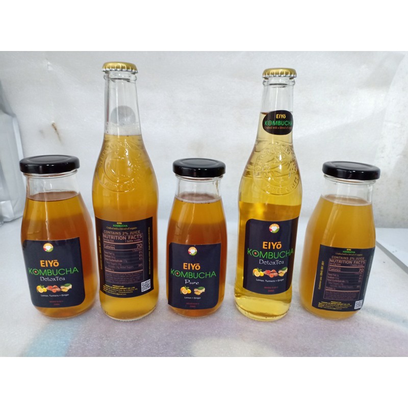 KOMBUCHA  RAW 330ML - Nguyên vị tự nhiên với nguyên liệu Organic, được lên men thủ công Truyền thống tại Núi Ba Vì.