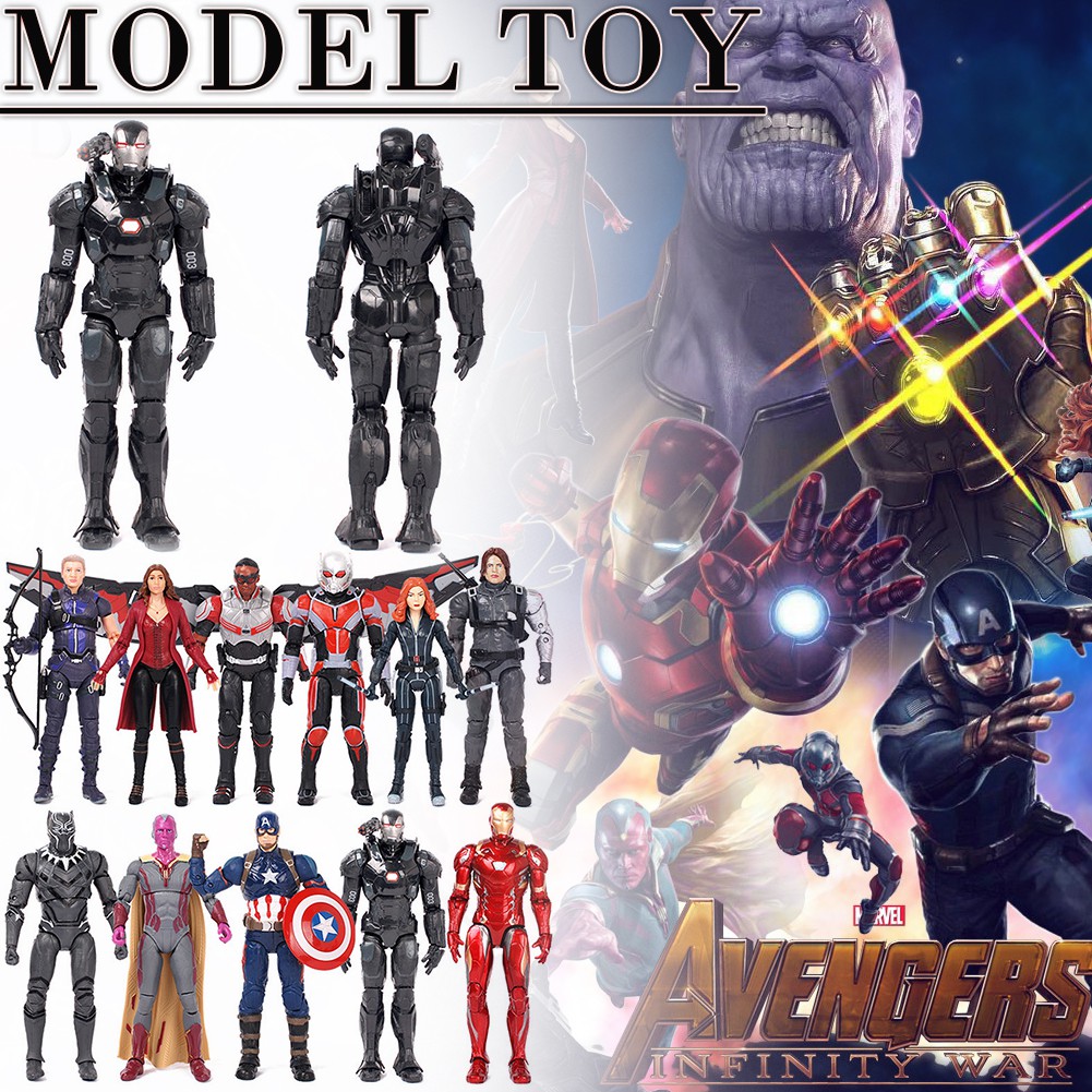 Đồ chơi mô hình Iron Man Captain America Black Panther vui nhộn dành cho bé