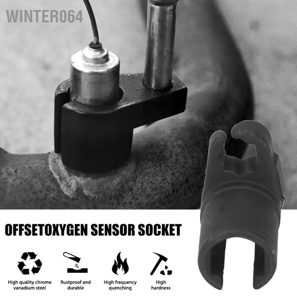 Winter064 Oxygen Sensor Socket 6 Point Offset Cr Mo Steel Crowfoot Wrench Sleeve Removal Tools