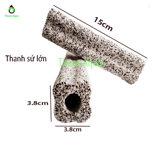 COMBO 10 SỨ THANH MUỐI TIÊU LỚN 3.8x15cm - VẬT LIỆU LỌC HỒ CÁ