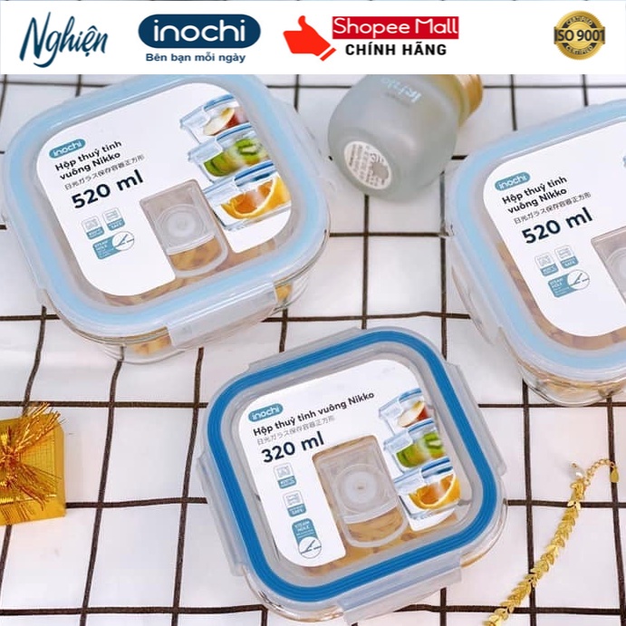 Hộp thủy tinh đựng thực phẩm  chính hãng INOCHI - Tiêu chuẩn nhật bản.