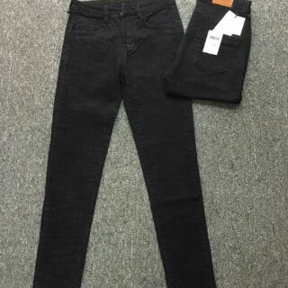 Quần Jeans Nữ Đen Trơn 2 Da  - Vuajeans