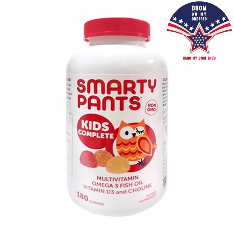 [Hàng Mỹ] Kẹo dẻo Vitamin Smarty Pants Kids Formula