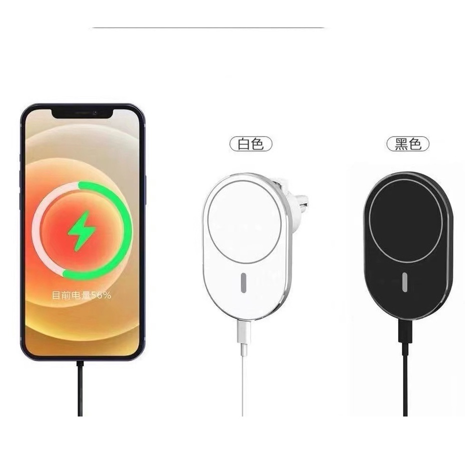 2022 Bộ sạc không dây từ tính mới trên ô tô 15W Đế sạc nhanh không dây từ tính cho iPhone Bộ sạc không dây Huawei Xiaomi