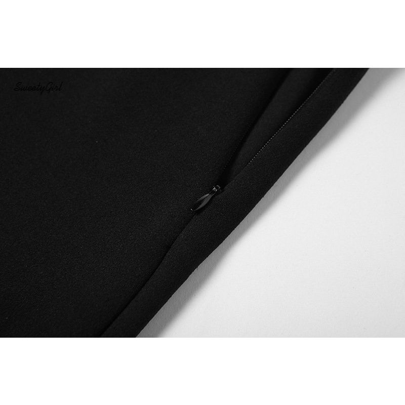 Chân Váy Maxi Lưng Cao Màu Đen Trơn Thời Trang 2022 Quyến Rũ Cho Nữ