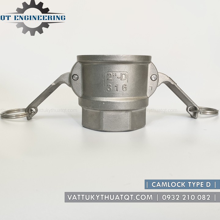 Khớp nối nhanh Camlock INOX 304 | Kiểu D | DN15,DN20,DN25
