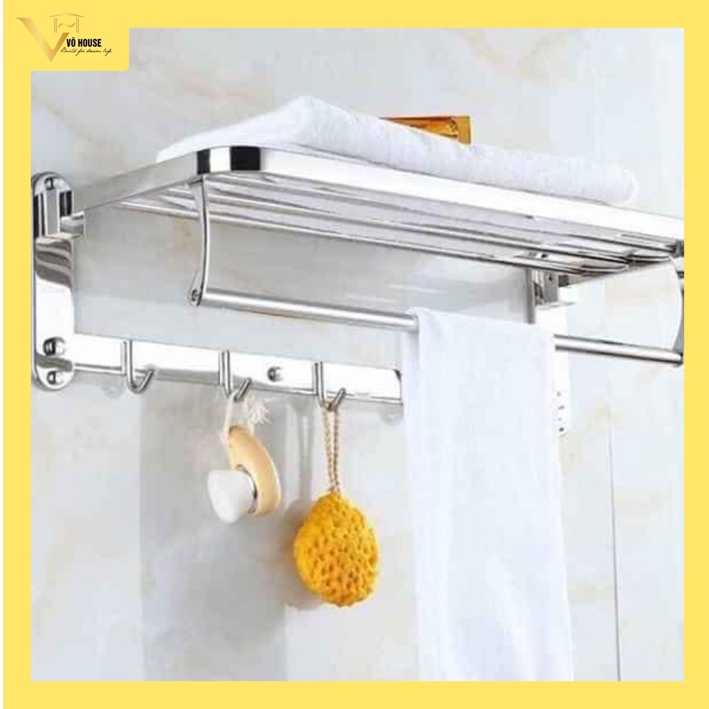 Kệ treo khăn - giá treo khăn đôi 2 tầng - sản phầm hàng công ty INOX 304 BẢO HÀNH 20 NĂM KHÔNG BỊ HEN GỈ