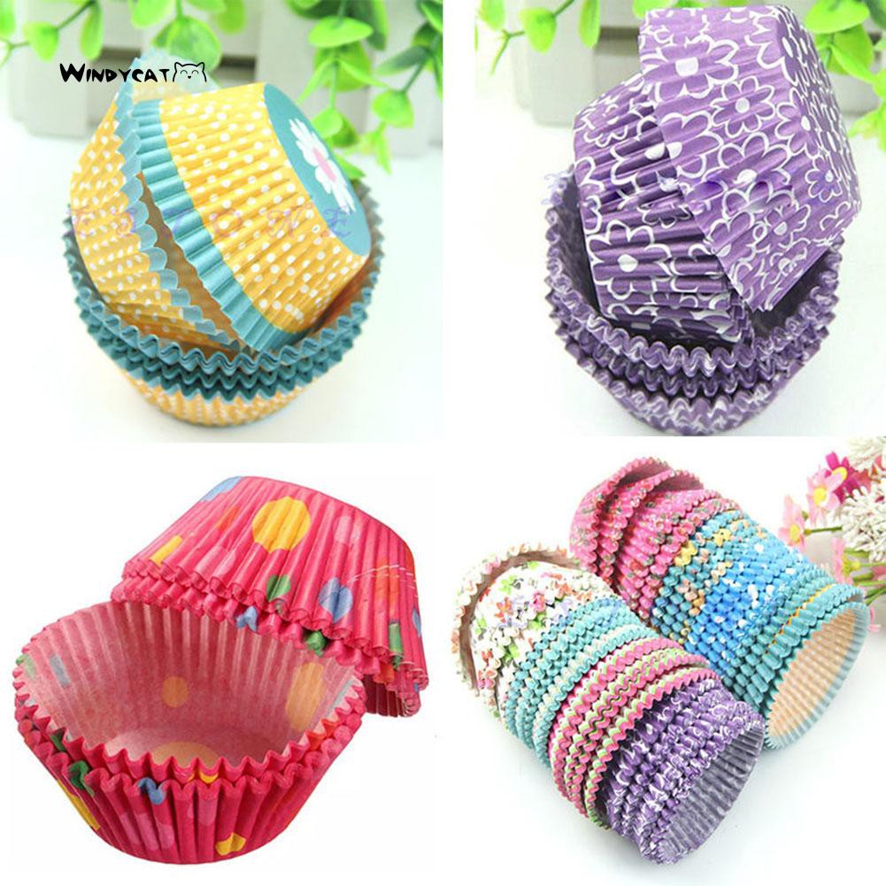 Set 100 CốC GiấY ĐựNg BáNh Cupcake TiệN DụNg