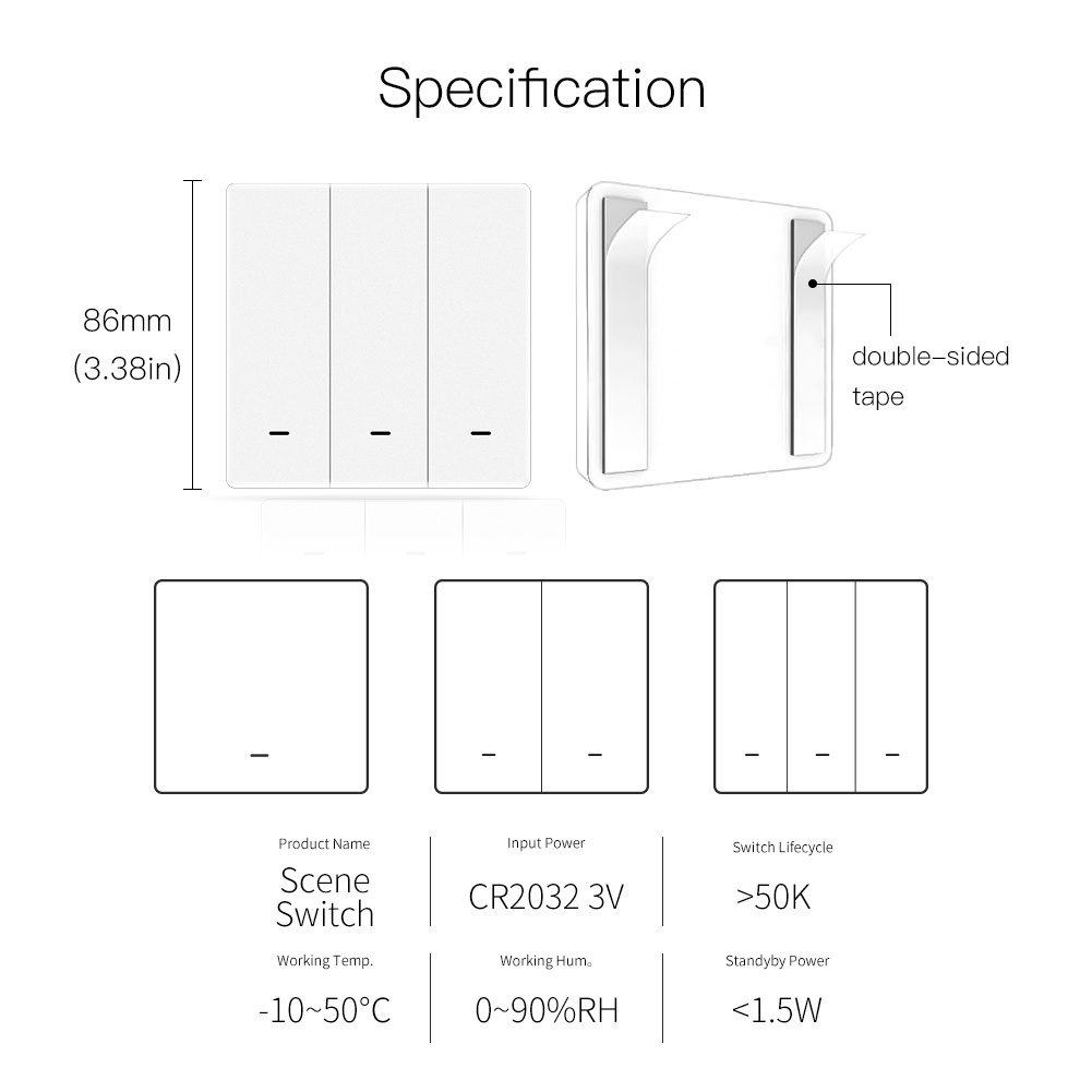 Moestuya Thiết Bị Phát Tín Hiệu Bluetooth Không Dây Dạng Lưới Nút Nhấn Sử Dụng Pin Cho Thiết Bị