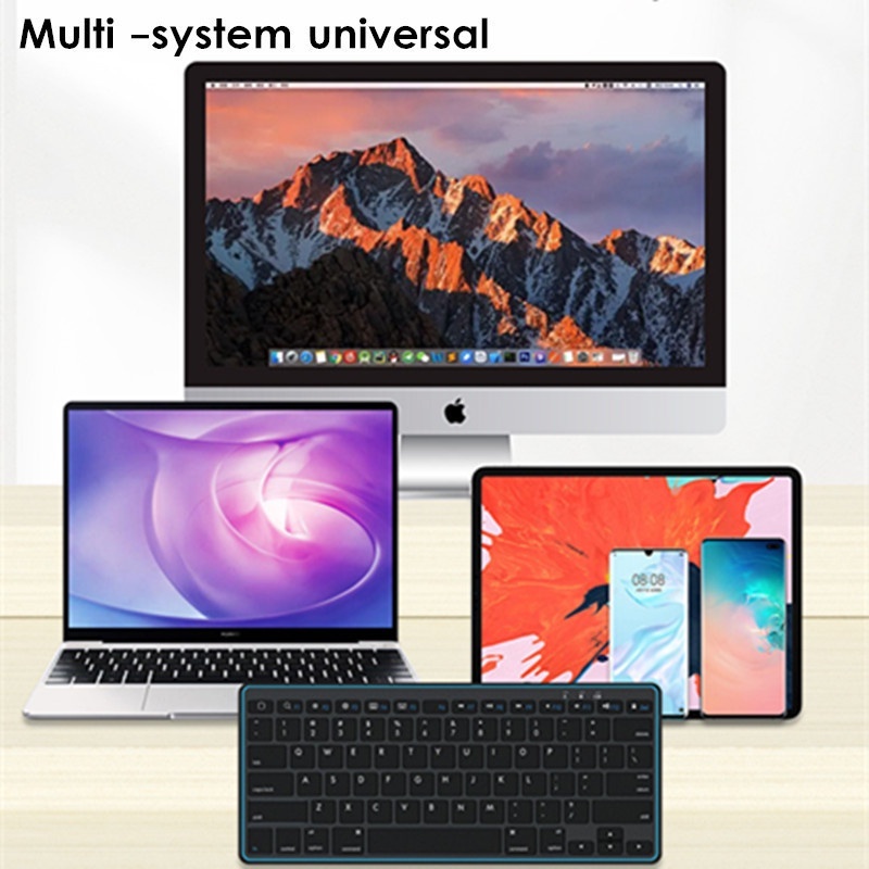 Bàn Phím Bluetooth Không Dây Siêu Mỏng 78 Phím Cho Điện Thoại Di Động / Máy Tính Bảng / Laptop