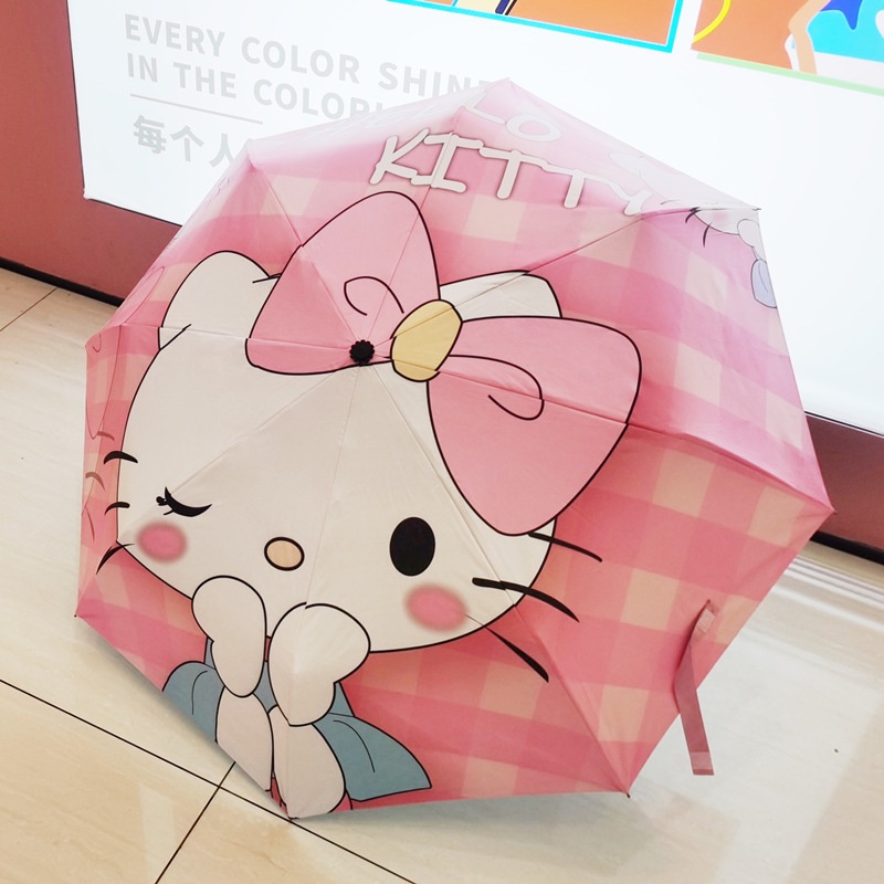 Ô, dù gấp thông minh tiện lợi hình Hello Kitty