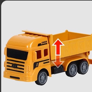 Combo Bộ 4 Xe Công Trình Vàng Chạy Đà Cho Bé