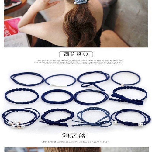 Hộp 12 Dây Buộc Tóc Hàn Quốc Siêu Xinh