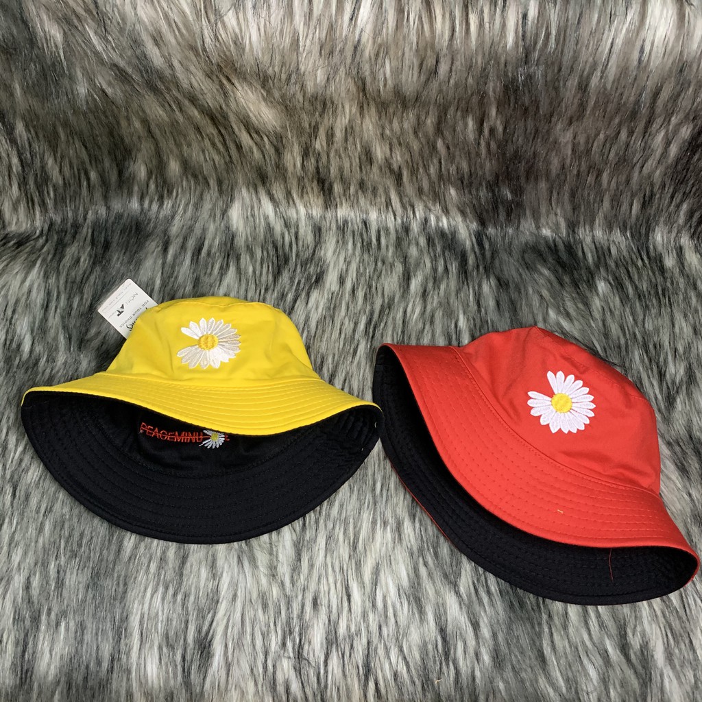 Nón Bucket / Mũ Vành Tròn 2 Mặt Hoa Cúc Rụng Cánh Siêu Hot N036 [Ảnh Tự Chụp]