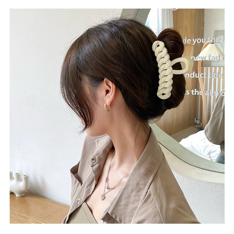 Kẹp Tóc Hình Cá Mập Màu Nhám Đơn Giản Phong Cách Hàn Quốc