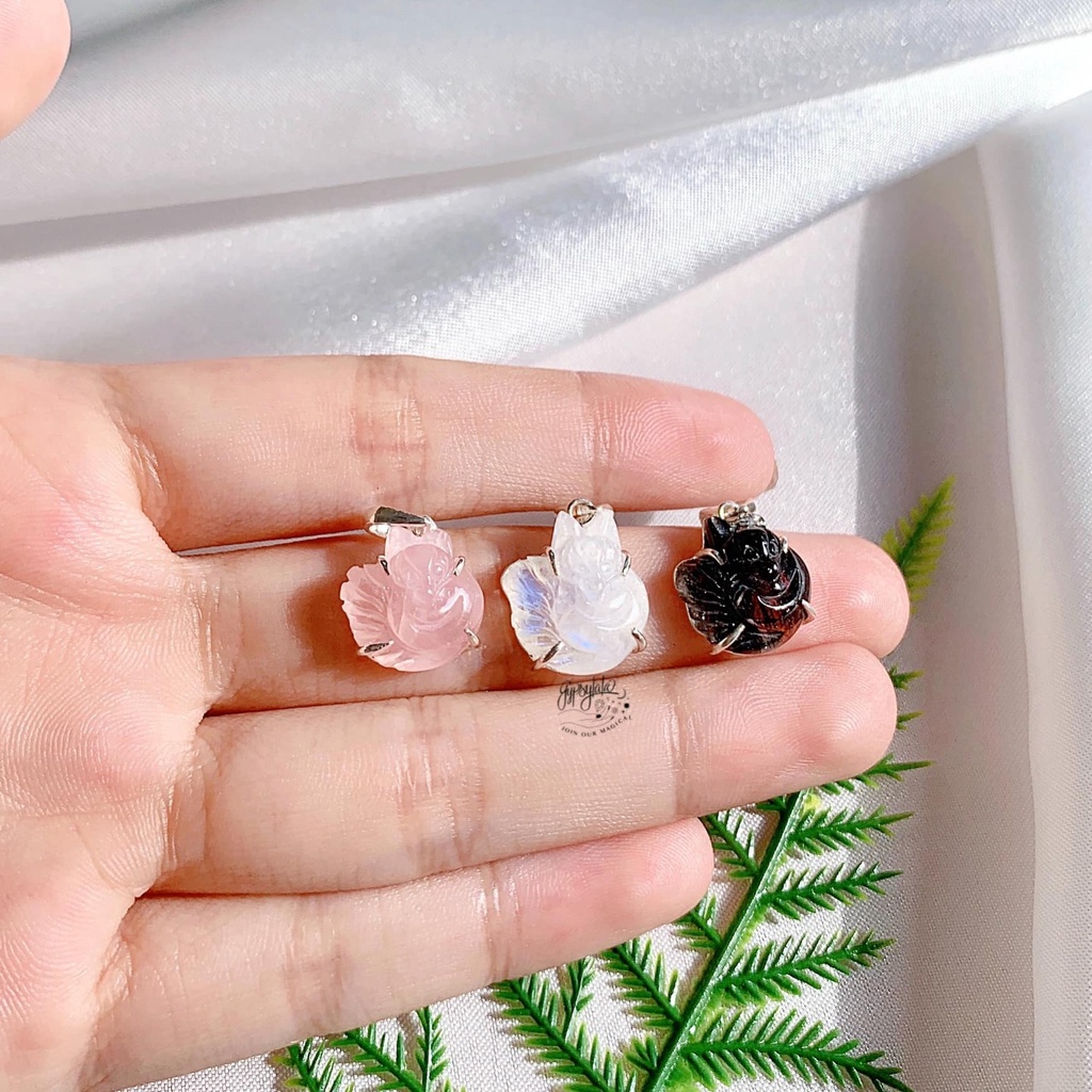 Mặt Dây Chuyền Hồ Ly Bọc Bạc 925 Đá Thiên Nhiên SP004653 Gypsy.lala