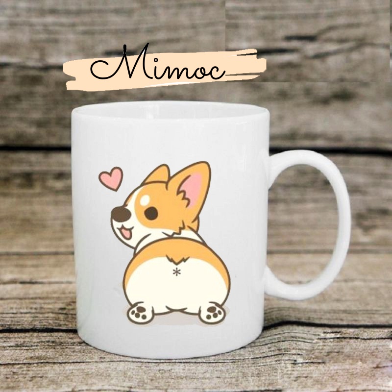 Cốc sứ chó Corgi đáng yêu <3