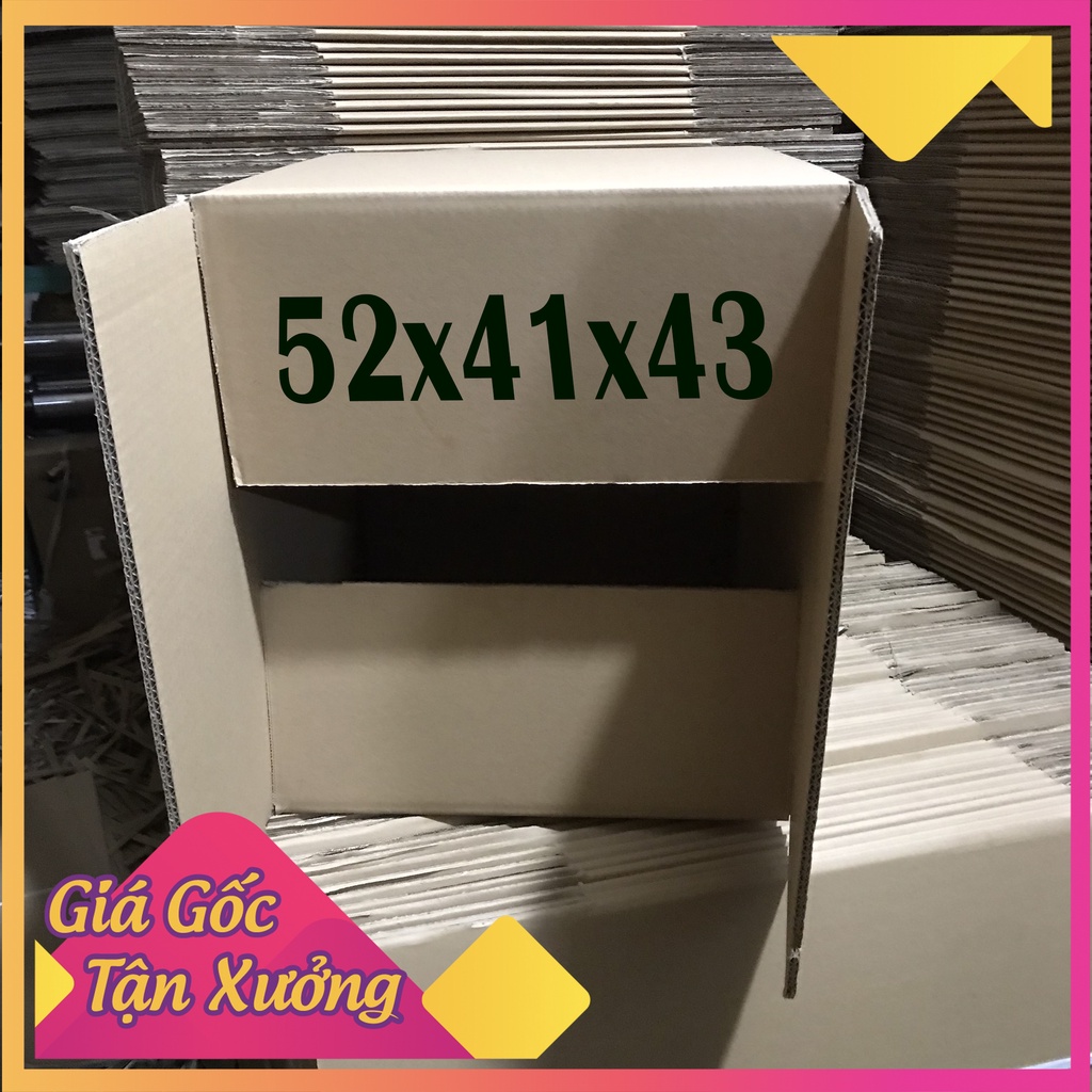 HỘP GIẤY CARTON (52x41x43 cm ) Thùng Bìa Cứng Xưởng Sản Xuất ĐẠI VIỆT