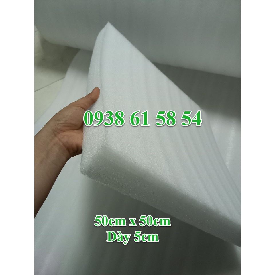 1 Mét Mút Pe Foam Dày 5cm/ 50mm Khổ Rộng 1,05m Dài 1m