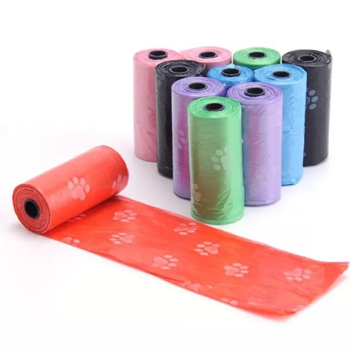 Doremiu- 1 cuộn 15 Túi hốt phân chó bốc kít túi nilon dùng bọc xẻng gắp phân