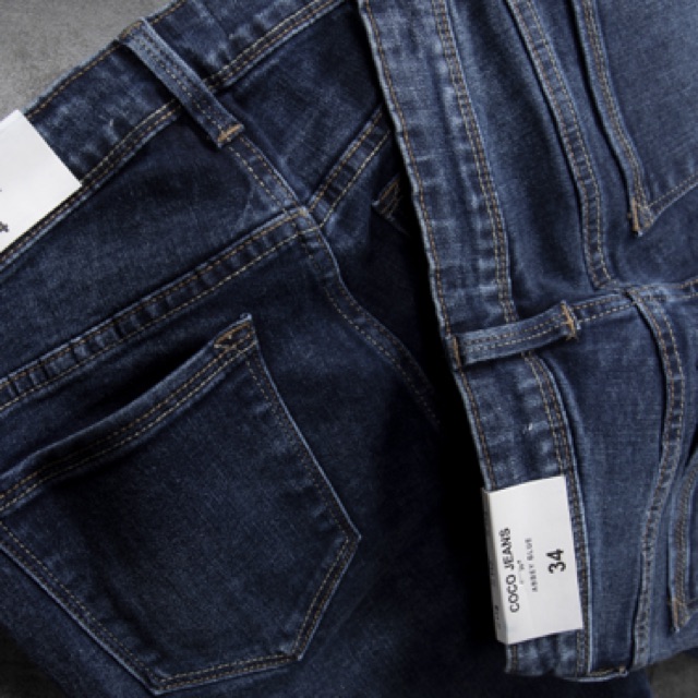 Quần jeans skinny màu xanh đá xước. | BigBuy360 - bigbuy360.vn