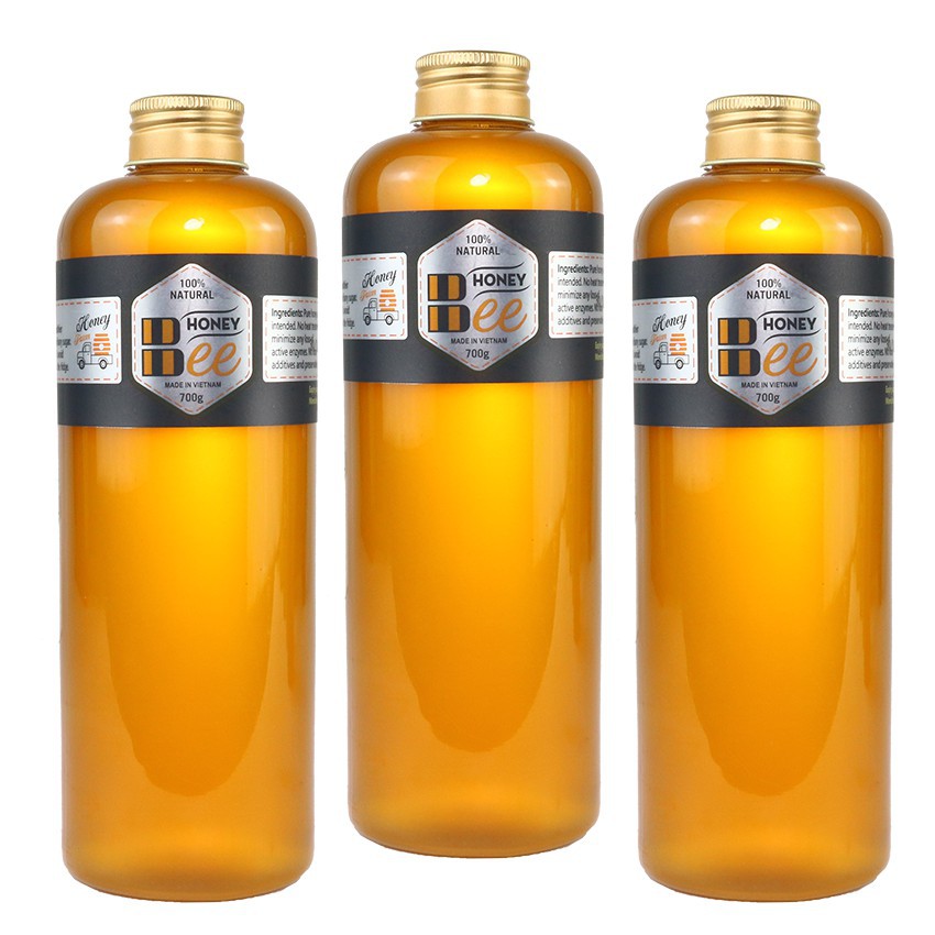 COMBO 3 Chai Mật Ong Hoa Nhãn Nguyên Chất Thế Hồng 700g (tổng 2100g) ( TRẢ HÀNG NẾU SẢN PHẨM KHÔNG THẬT)