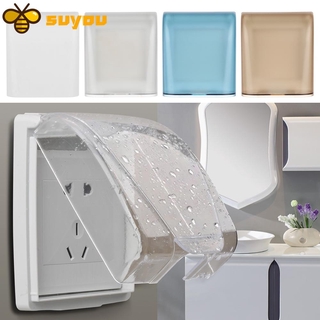 Suyou Đồ Dùng Phòng Tắm Vỏ Cắm Điện 86 Loại Ổ Cắm Bảo Vệ Ổ Cắm Hộp Bắn Chống Thấm Nước Trong Suốt Ổ Cắm Điện Công Tắc Hộp Bảo Vệ