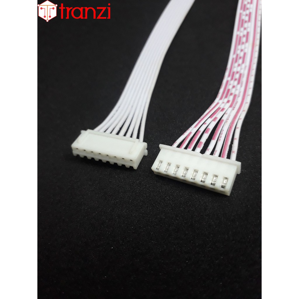 Dây cắm header 2.54mm XH2.54 8P 30cm 2 đầu bấm cùng hướng màu trắng đỏ - túi 5 cái