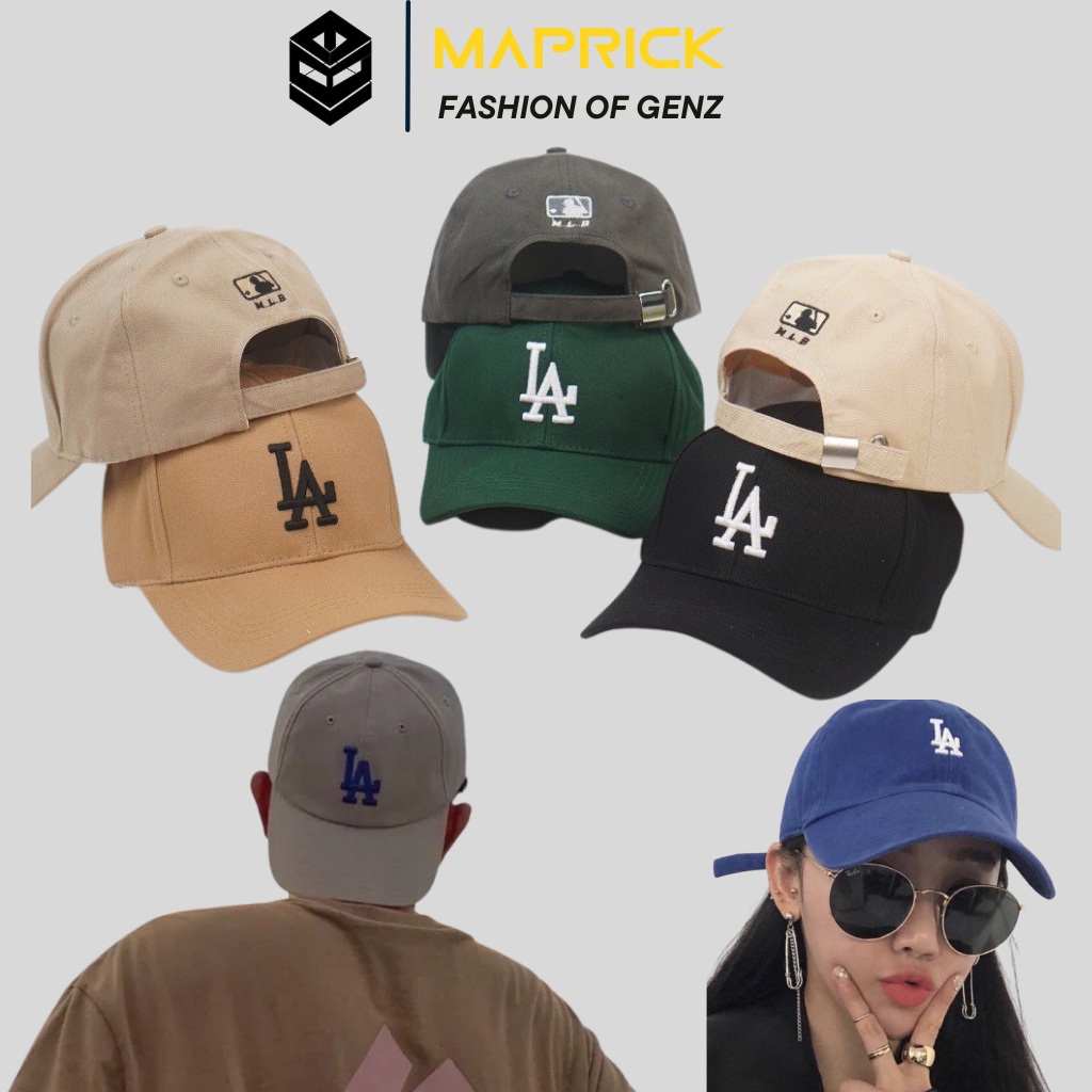 Mũ lưỡi trai ❤️ Nón kết thêu chữ LA chất kaki cao cấp form unisex nam nữ N59