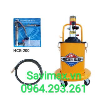 Máy bơm mỡ khí nén kocu gz-10, máy bơm mỡ 20 lít