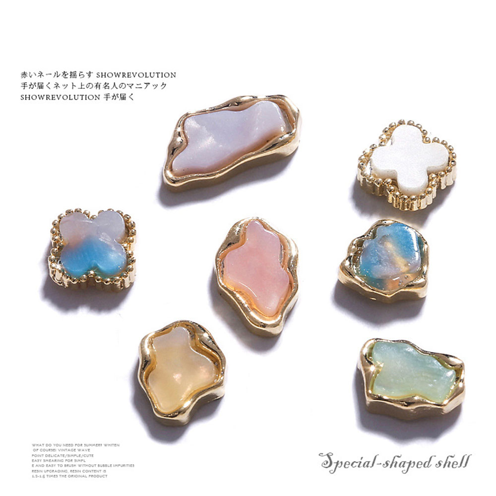 CHARMS 1 Phụ Kiện Trang Trí Móng Tay Hình Vỏ Sò 3D