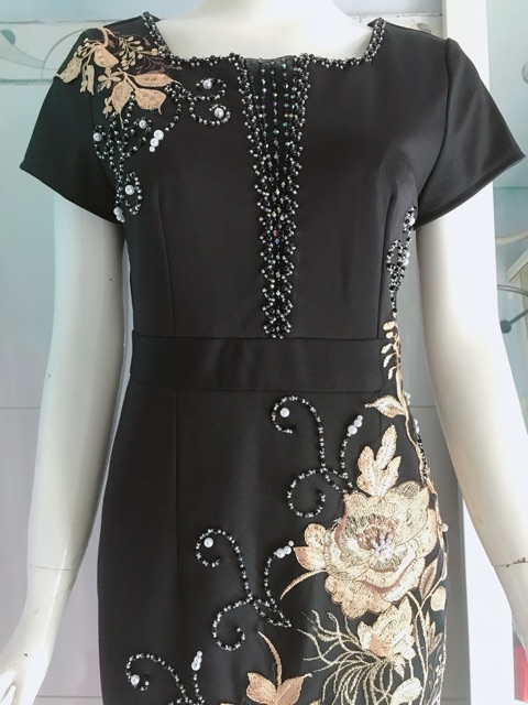 Đầm nữ thiết kế ,phối ren hoa sen đầy đủ size