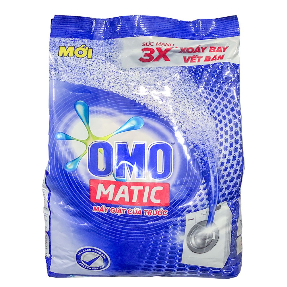 Bột Giặt OMO Matic Cho Máy Giặt Cửa Trước Túi 6kg (Sức mạnh 3X xoáy bay vết bẩn)