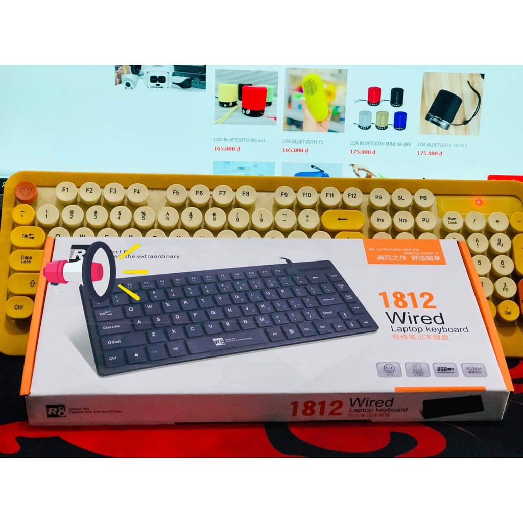 BÀN PHÍM DÂY MINI R8 1812