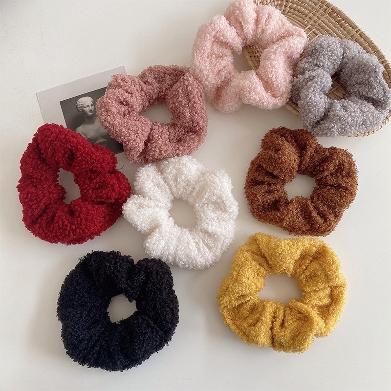 Buộc tóc scrunchies vải thu đông xinh xắn BRABOX