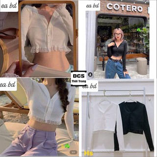Áo Croptop Phối Ren Gấu Dài Xưởng May DCS