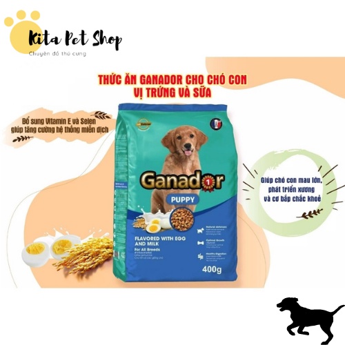 Thức Ăn Cho Chó Gói 400gr Chó Con Chó Trưởng Thành Chó Lớn Ganador - FIB's- Smartheart - adult - puppy