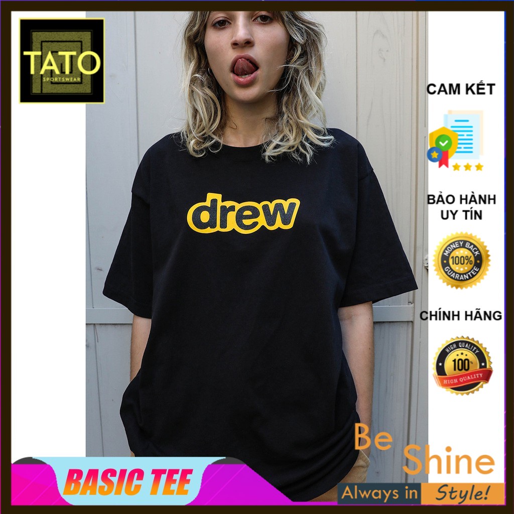 Áo Thun Drew House Unisex Form Rộng , Áo Phông Cổ Tròn Chất Cotton In Logo Brand - TATO Unisex Clothing
