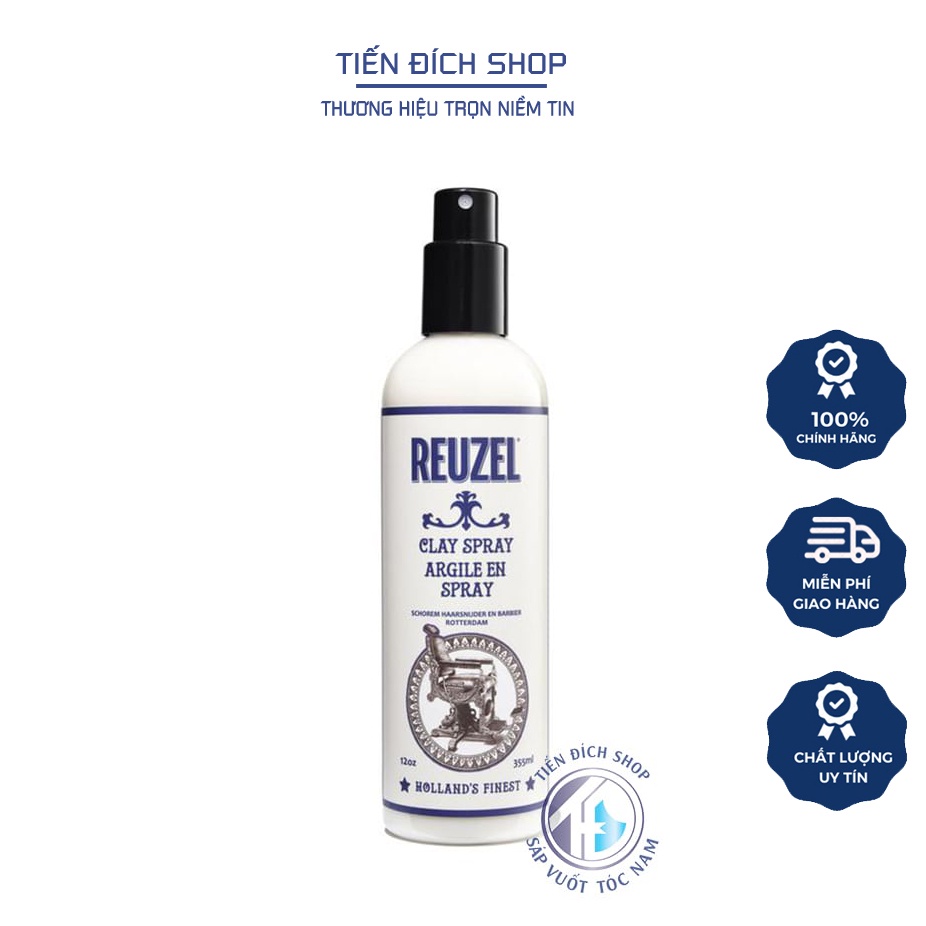 Xịt tạo phồng tóc Reuzel Clay Spray 100ml / 355ml chính hãng Hà Lan