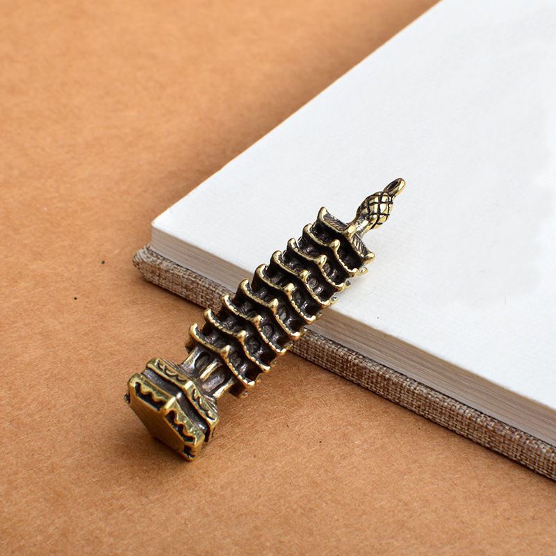 Tháp văn xương, Bút văn xương tượng đồng phụ kiện tiểu cảnh trang trí bonsai móc khóa