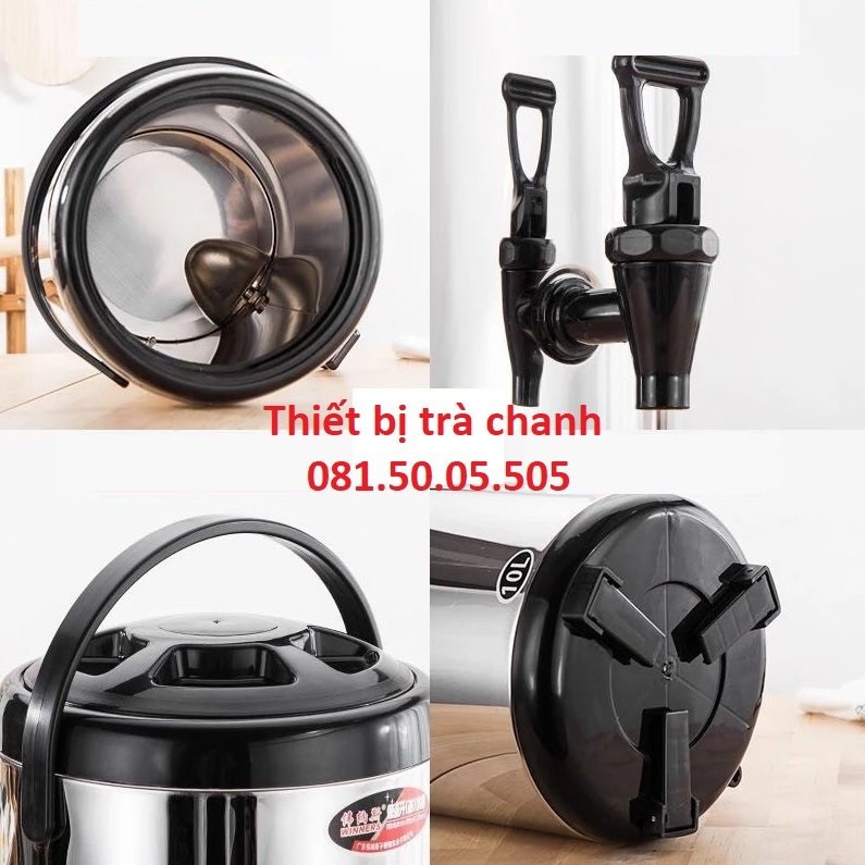 Bình ủ trà Inox giữ nhiệt 8L - 3 lớp giữ nhiệt