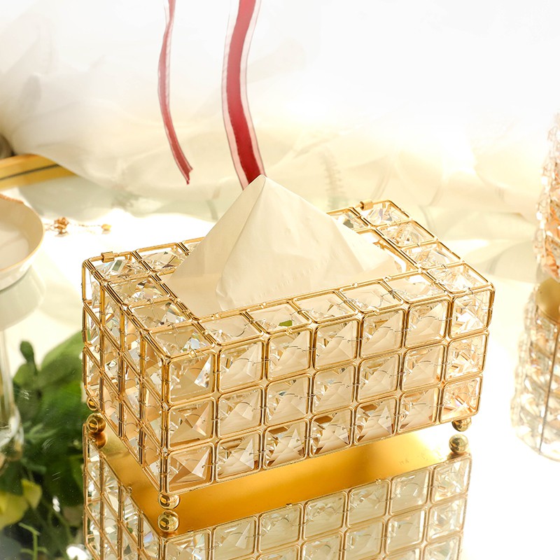Hộp khăn giấy đá pha lê