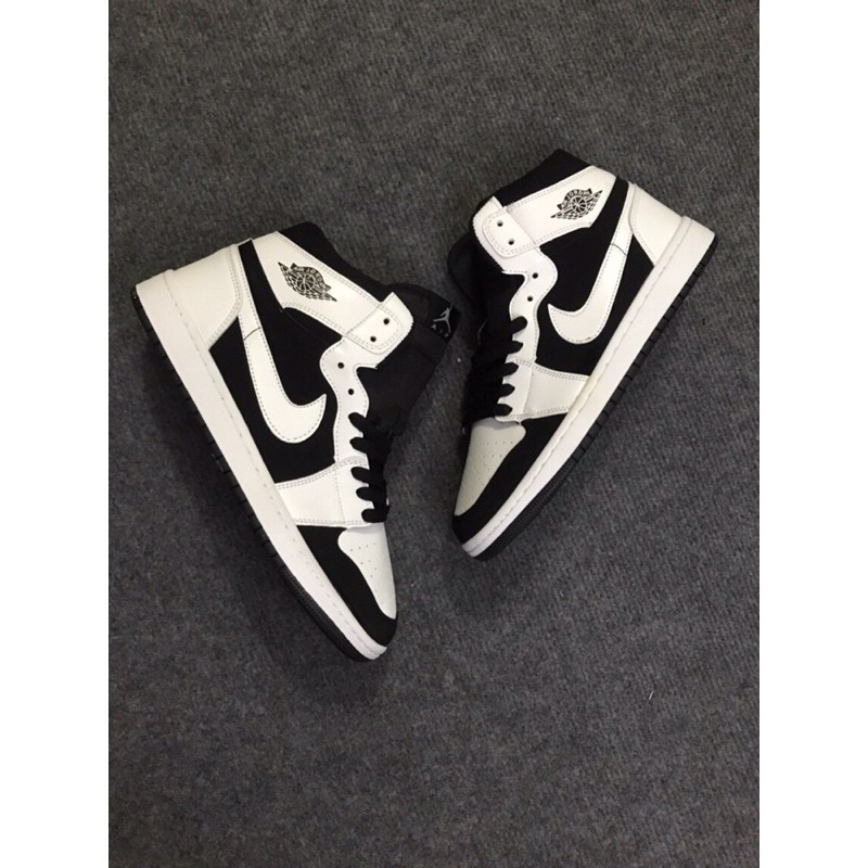 Giày sneaker Air Jordan 1 Panda cổ cao