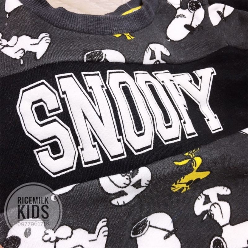 Bộ họa tiết snoopy Peanuts xuất dư xịn cho bé