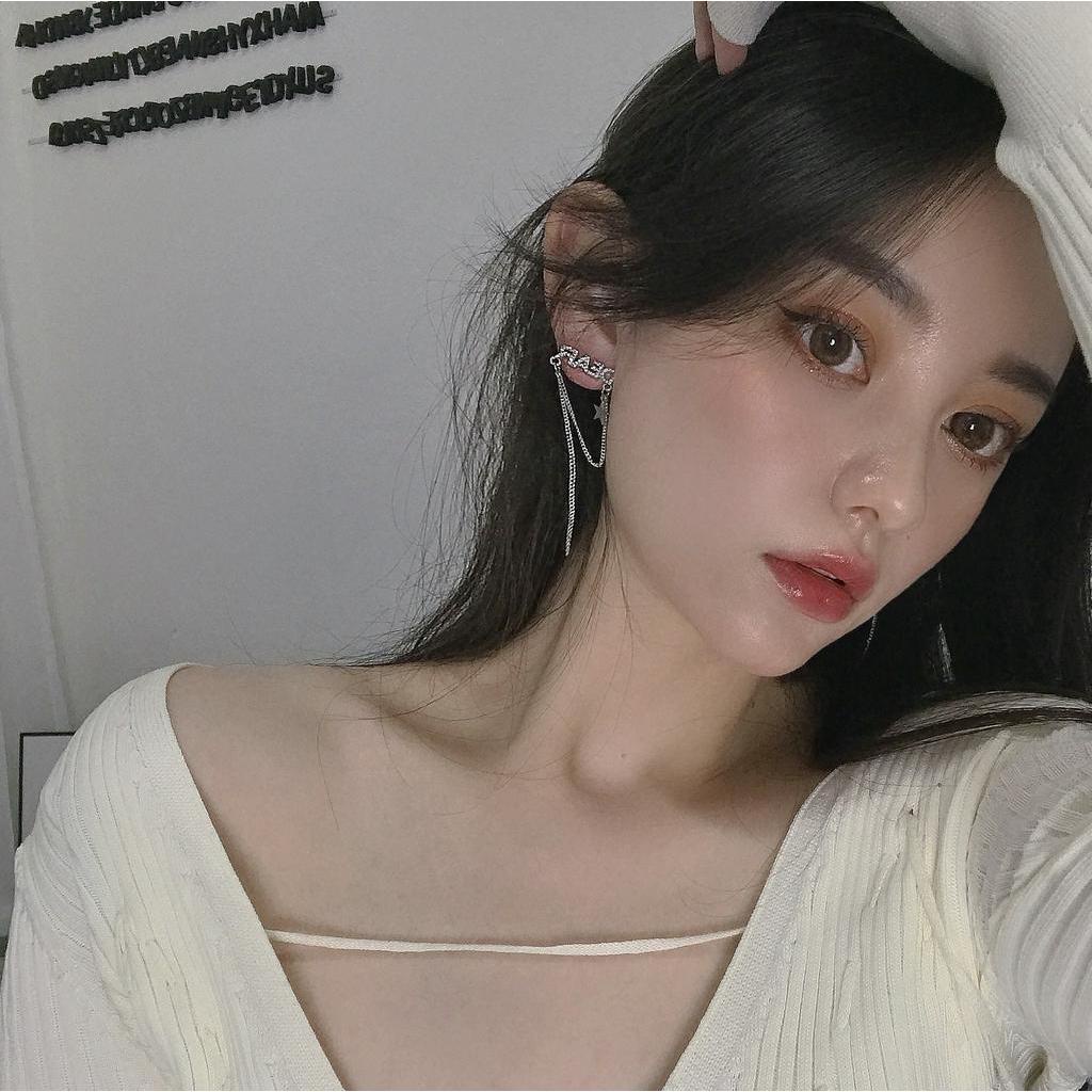 Khuyên Tai Dáng Dài Phối Tua Rua Cá Tính Hợp Thời Trang