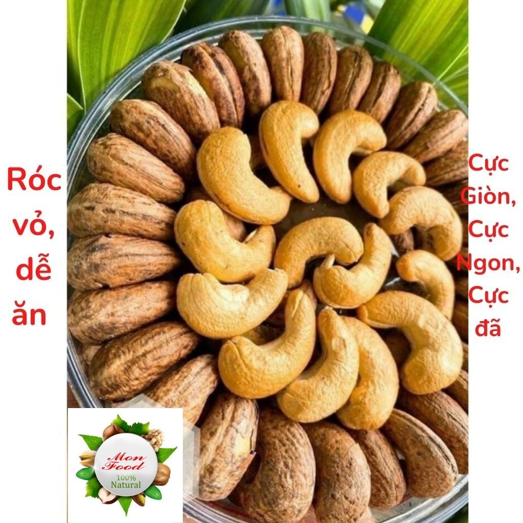 Hạt Điều Rang Muôi Bình Phước Loại 1, Hạt Điều Rang Củi 100% Xuất Khẩu Nguyên Lụa Đóng Hộp, ToFood86