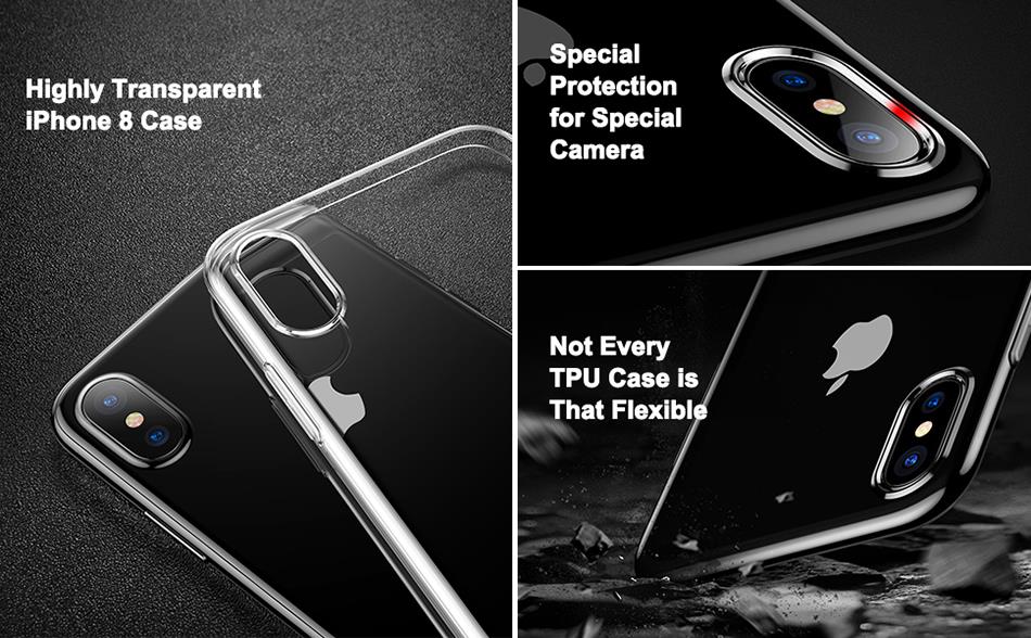 BASEUS Ốp Lưng Tpu Trong Suốt Cho Iphone Xs / X 5.8 Inch